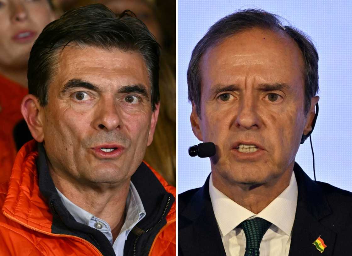 Rodrigo Paz (L) and Jorge 'Tuto' Quiroga, two members of Bolivia's resurgent right, will face each other in the country's October 2025 presidential run-off Rodrigo Paz (L) and Jorge 'Tuto' Quiroga, two members of Bolivia's resurgent right, will face each other in the country's October 2025 presidential run-off