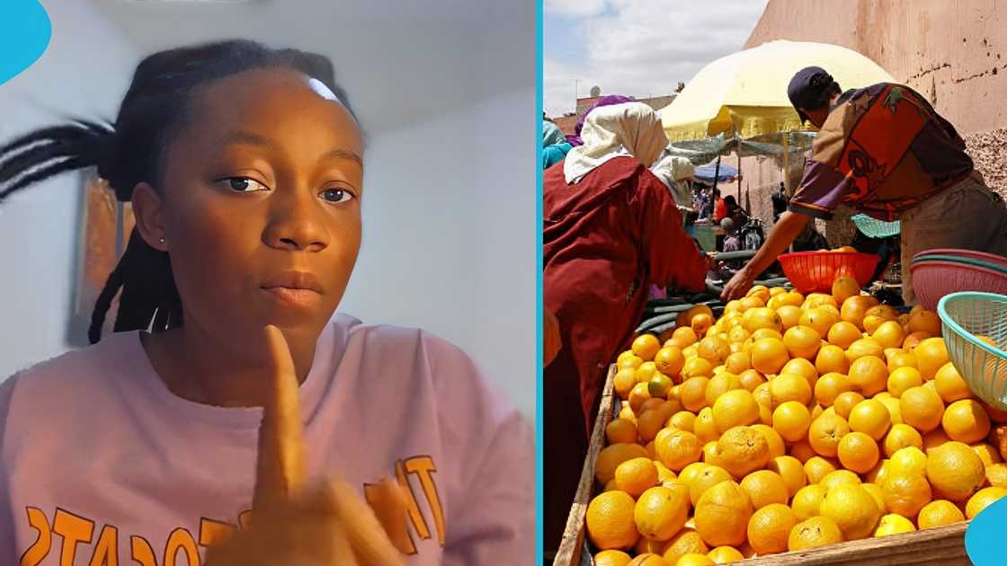 Ghanaian lady, rising cost of food, Ghana, women, prices of oranges