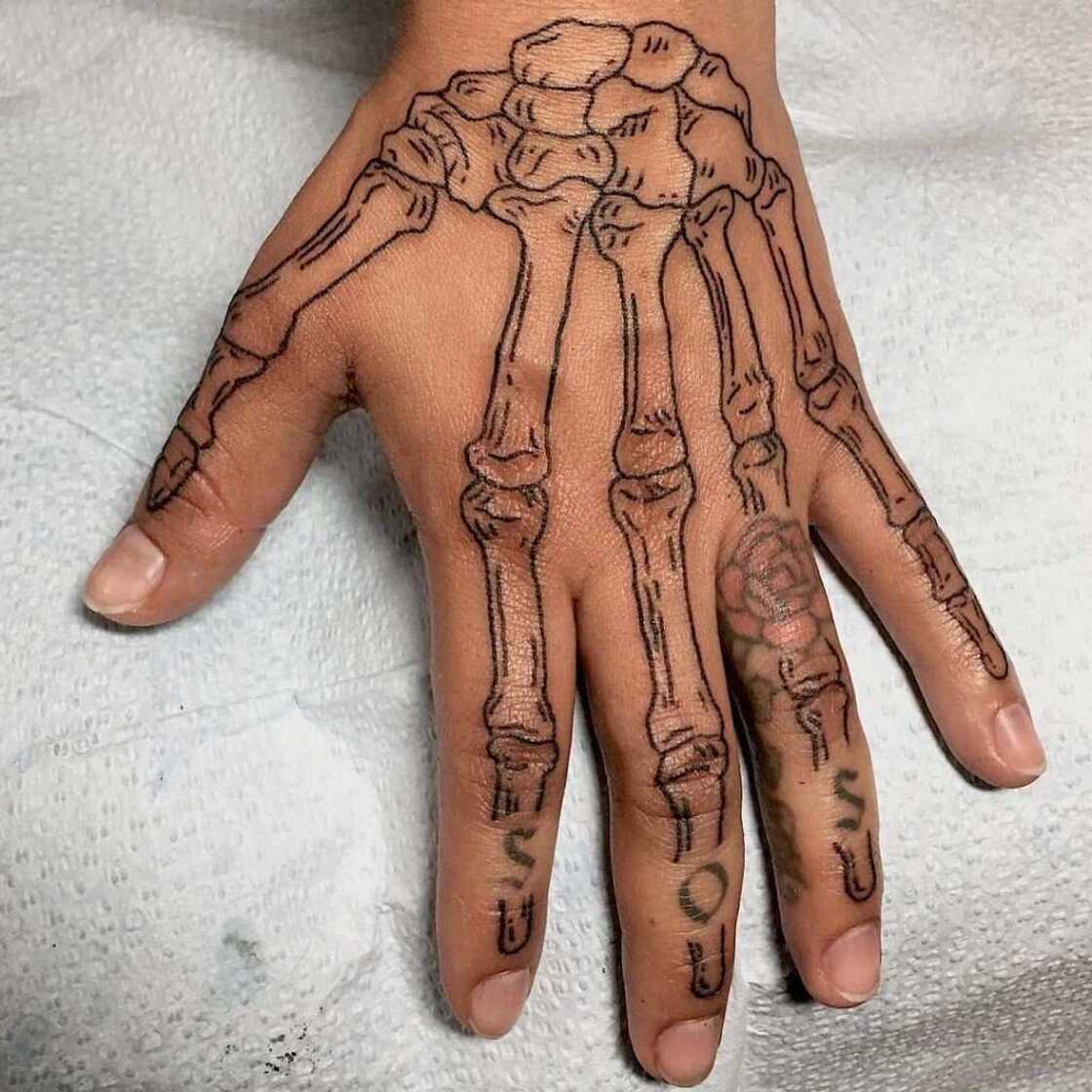 skeleton hand tattoo skeleton hand tattoo