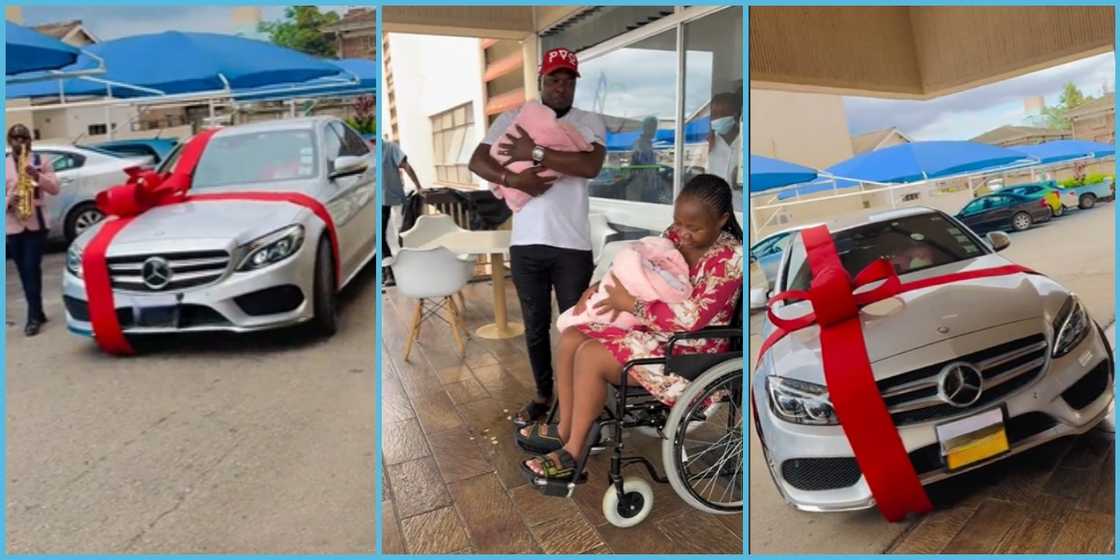 Man Surprises Wife With Mercedes Benz After She Delivered Twins, They Shed Tears Of Joy Man Surprises Wife With Mercedes Benz After She Delivered Twins, They Shed Tears Of Joy