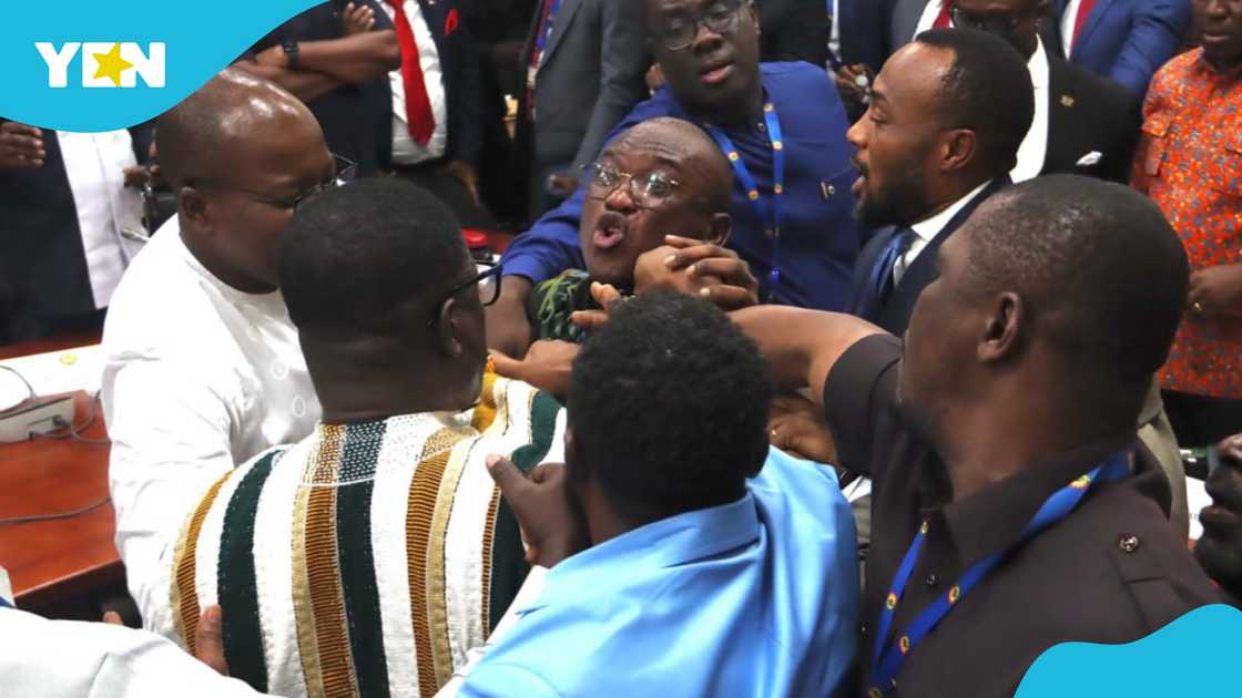 NPP And NDC MPs' Brawl Mars Appointments Committee Vettings As Parliament Property Destroyed NPP And NDC MPs' Brawl Mars Appointments Committee Vettings As Parliament Property Destroyed