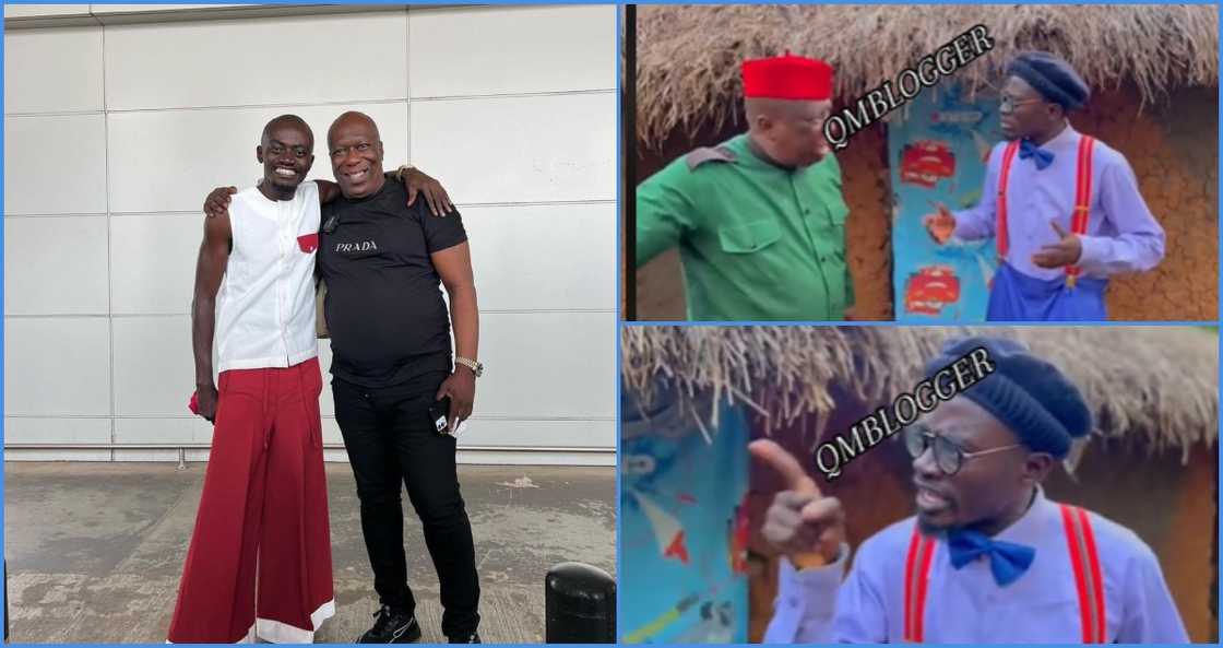 Lil Win and Charles Awurum got social media users laughing with their humorous exchange over money matters in a video. Lil Win and Charles Awurum got social media users laughing with their humorous exchange over money matters in a video.