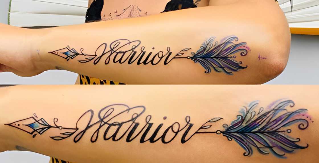 Warrior arrow tattoo