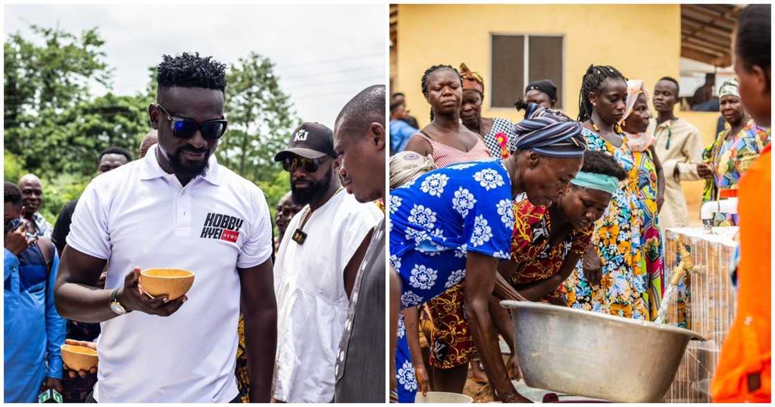 Photo of Kobby Kyei and residents of Nyamedam