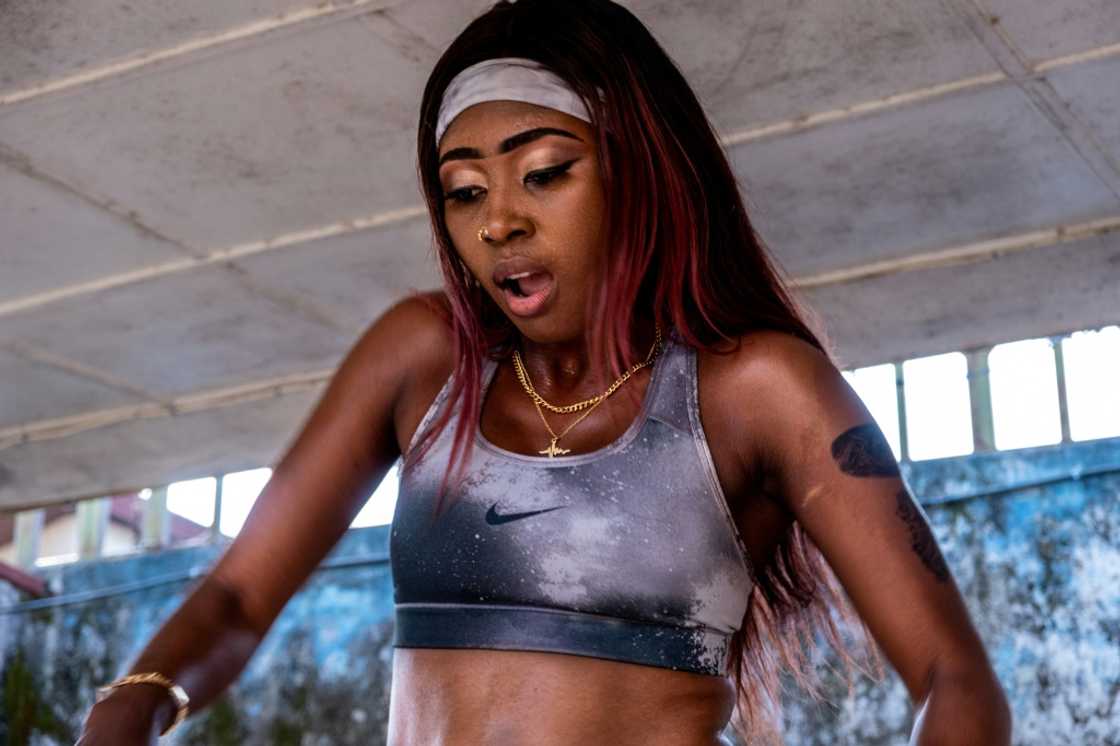 Rehearsal time: Cool Fawa runs through some moves at a dance studio in Bangui Rehearsal time: Cool Fawa runs through some moves at a dance studio in Bangui