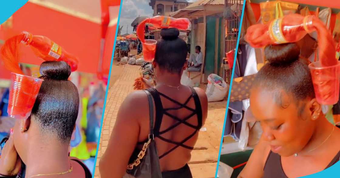 Lady with creative hairstyle in pics Lady with creative hairstyle in pics