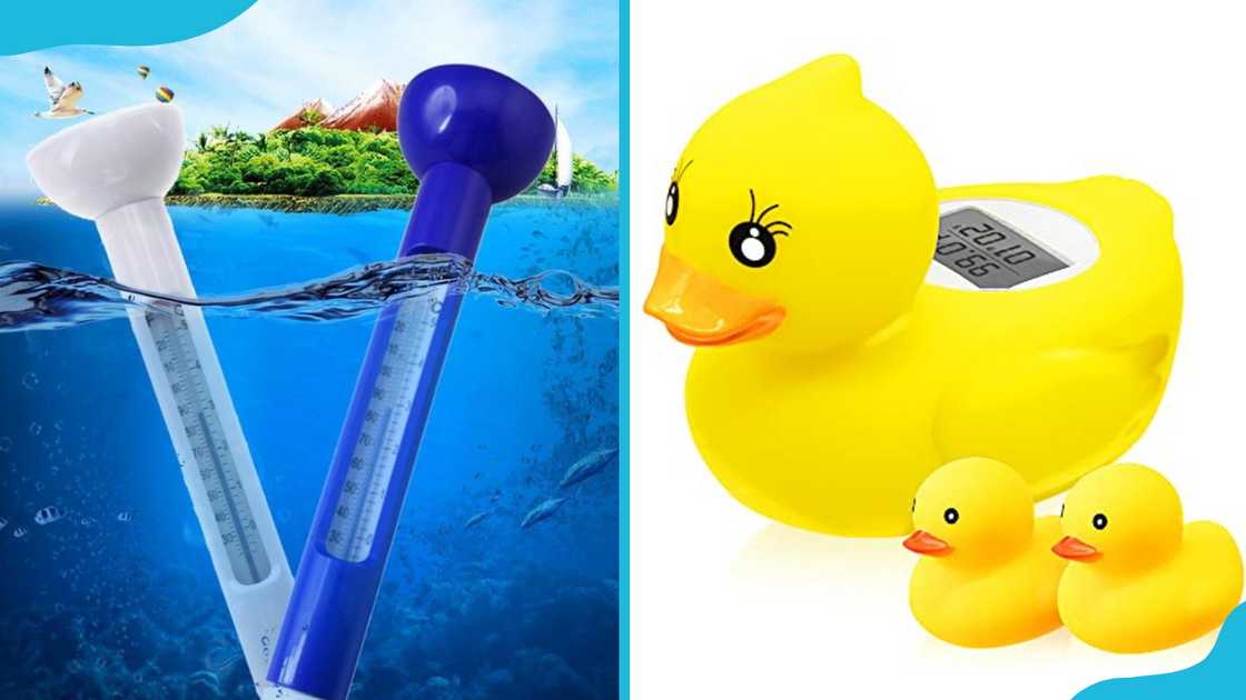 Floating pool thermometer Floating pool thermometer