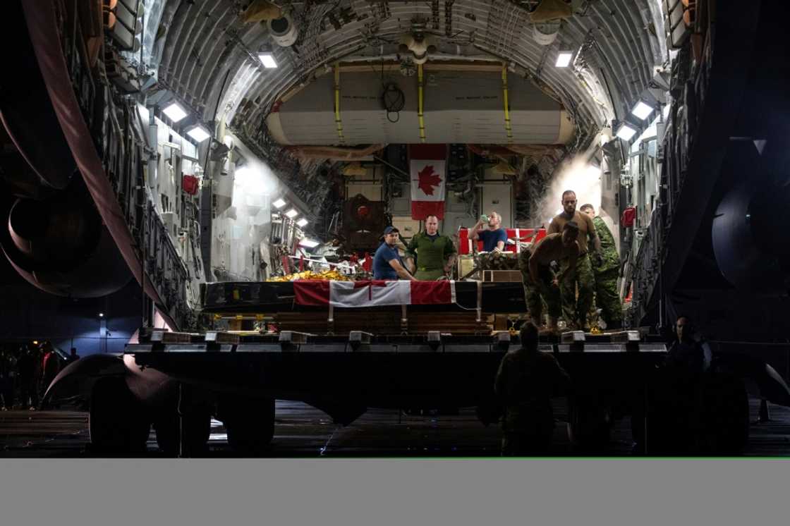 Canada sent a military plane loaded with excavation equipment and other technology to help the rescue effort Canada sent a military plane loaded with excavation equipment and other technology to help the rescue effort