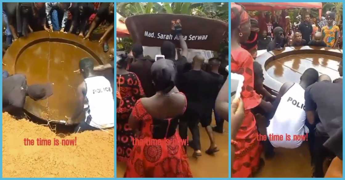 Coffin shaped like a fufu mortar Coffin shaped like a fufu mortar