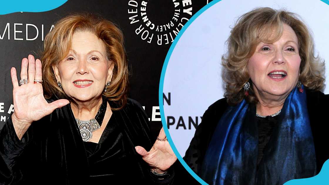 Brenda Vaccaro is at at The Paley Museum (L). She is at SVA Theatre in New York City (R)