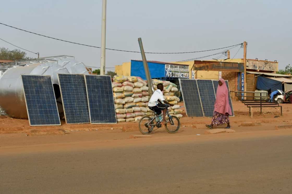 The panels help residents get around power shortages The panels help residents get around power shortages