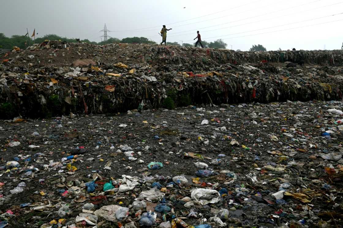 Many waterways in India are heavily polluted with plastic waste Many waterways in India are heavily polluted with plastic waste