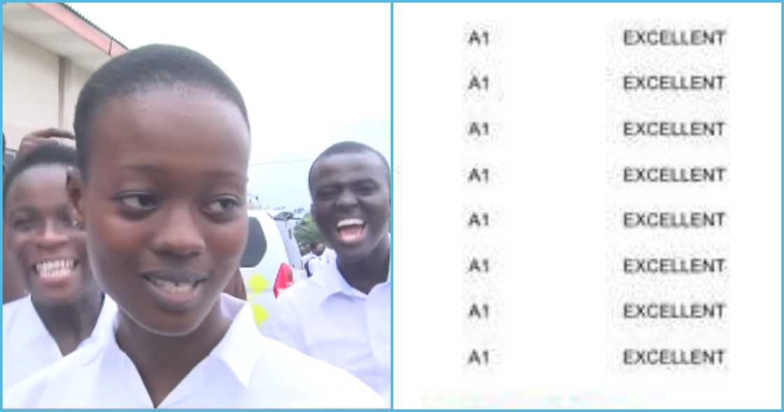 Photo of Okuapeman student and WASSCE result slip