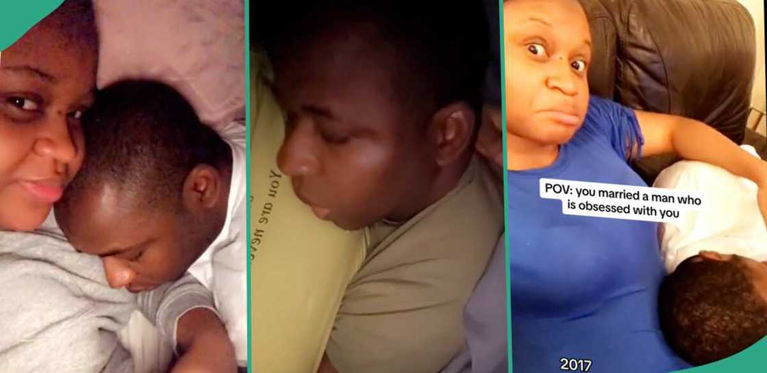 Man's sleeping position goes viral.