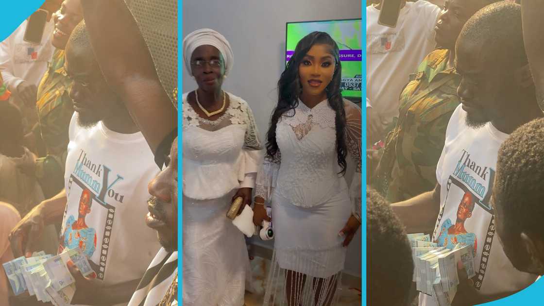Lil Win, Lil Win's wife, Maame Serwaa, Lil Win's mother, 80th birthday, 12-bedroom mansion Lil Win, Lil Win's wife, Maame Serwaa, Lil Win's mother, 80th birthday, 12-bedroom mansion
