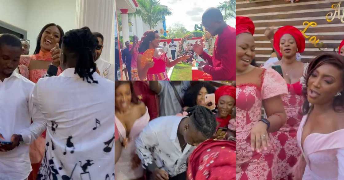 Roseline: Stonebwoy Shakes Wedding Of Actress Yvonne Okoro's Younger Sister With Putuu