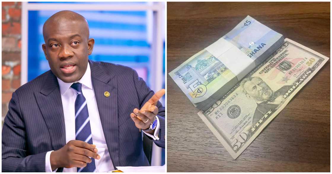 Kojo Oppong Nkrumah advising those keeping their dollars to change them