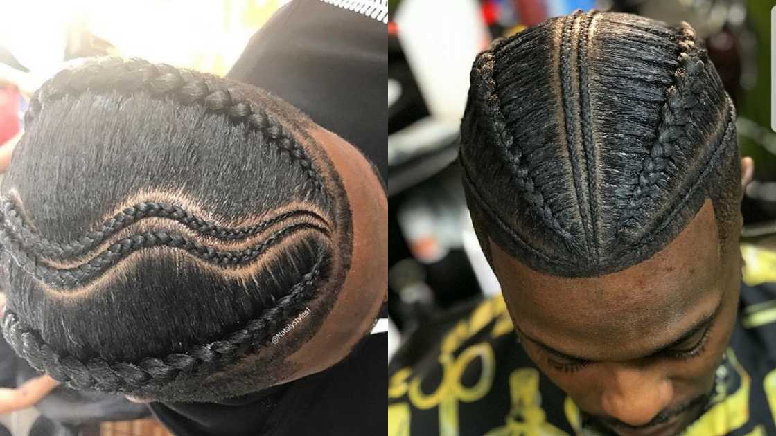 Neat feed in two braids hairstyles Neat feed in two braids hairstyles