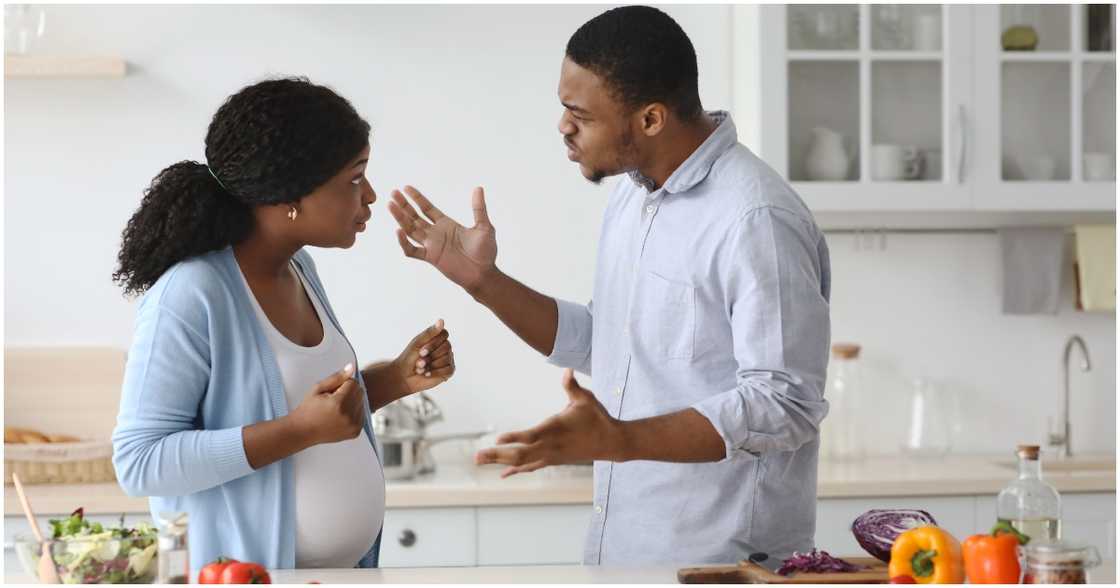 Photo of a couple arguing