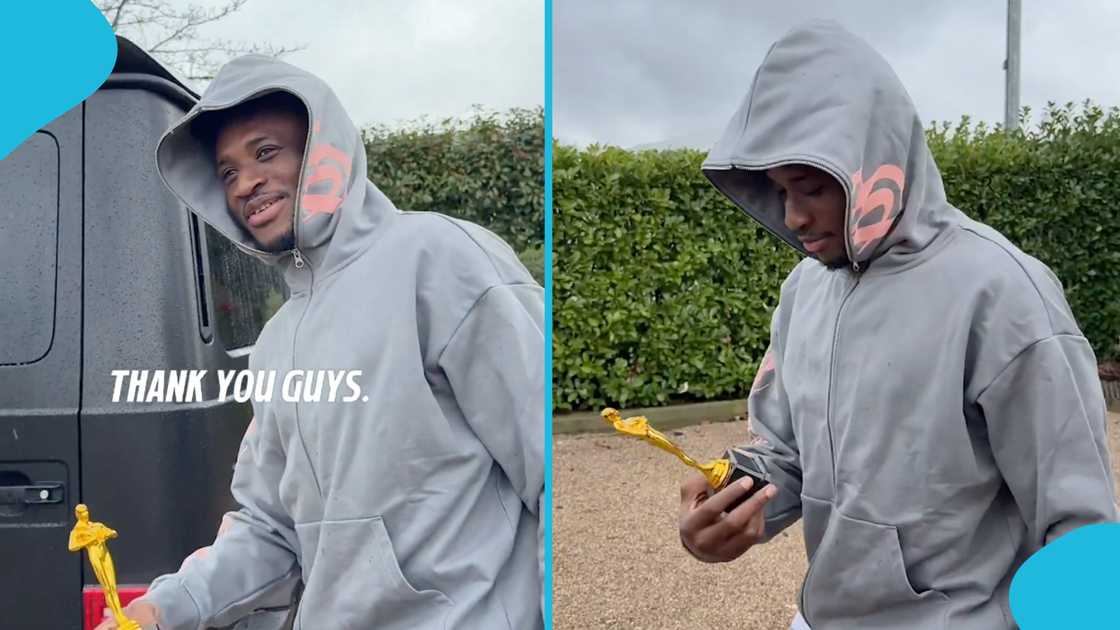 Mohammed Kudus scooped a heartwarming award from West Ham's social media manager. Mohammed Kudus scooped a heartwarming award from West Ham's social media manager.