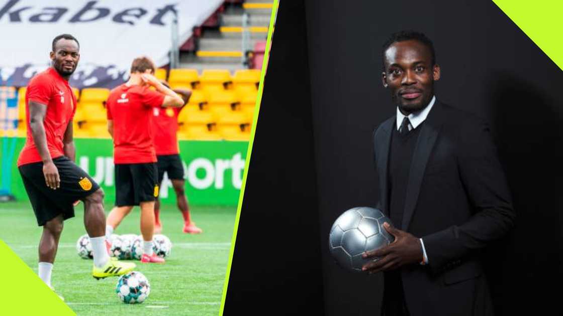 Michael Essien completes a UEFA course. Michael Essien completes a UEFA course.