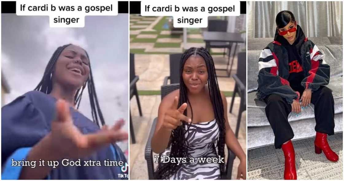 Cardi B, WAP, rap, gospel version, talented Nigerian lady raps Cardi B, WAP, rap, gospel version, talented Nigerian lady raps