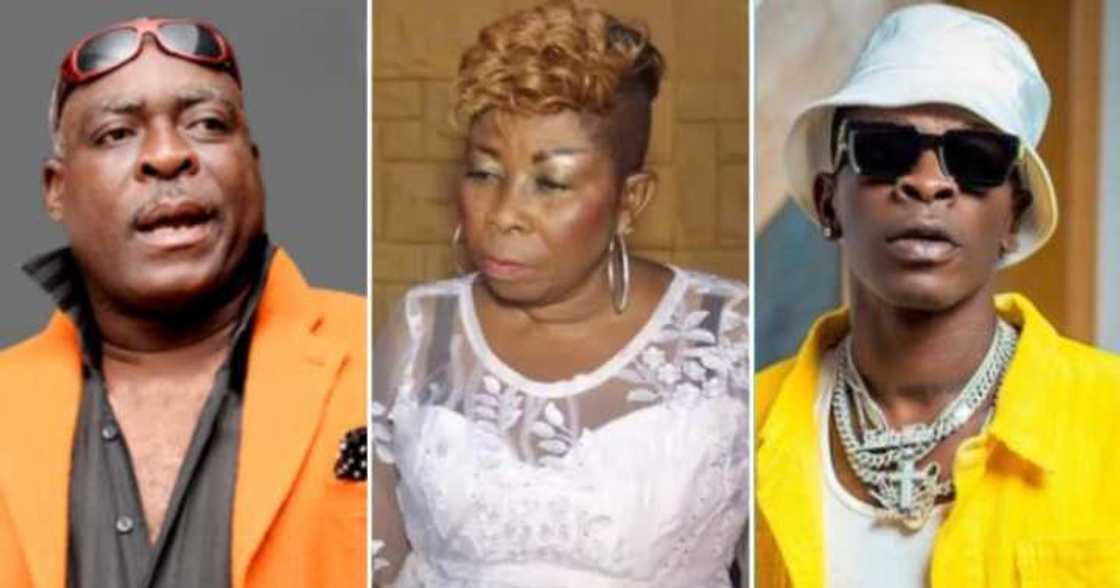 Kofi Adjorlolo, Shatta Wale and his mother. Kofi Adjorlolo, Shatta Wale and his mother.