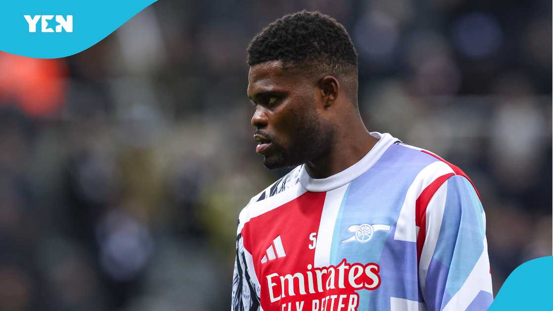 Ex-Arsenal player Thomas Partey during the Carabao Cup Semi Final Second Leg match between Newcastle United and Arsenal at St James' Park on February 5, 2025 in Newcastle upon Tyne, England Ex-Arsenal player Thomas Partey during the Carabao Cup Semi Final Second Leg match between Newcastle United and Arsenal at St James' Park on February 5, 2025 in Newcastle upon Tyne, England
