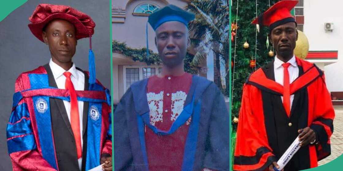 Nigerian man bags NCE, B.Ed, M.Ed and PhD.