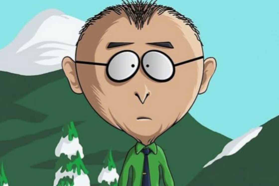 Mr Mackey walks on a snowy mountain Mr Mackey walks on a snowy mountain