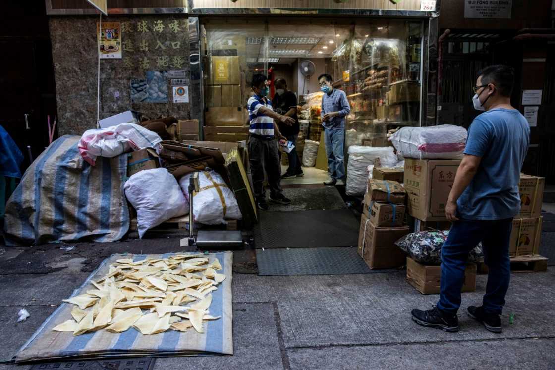 'Mostly elderly' regulars are helping keep Hong Kong's shark fins sales afloat, according to a shopkeeper who spoke to AFP 'Mostly elderly' regulars are helping keep Hong Kong's shark fins sales afloat, according to a shopkeeper who spoke to AFP