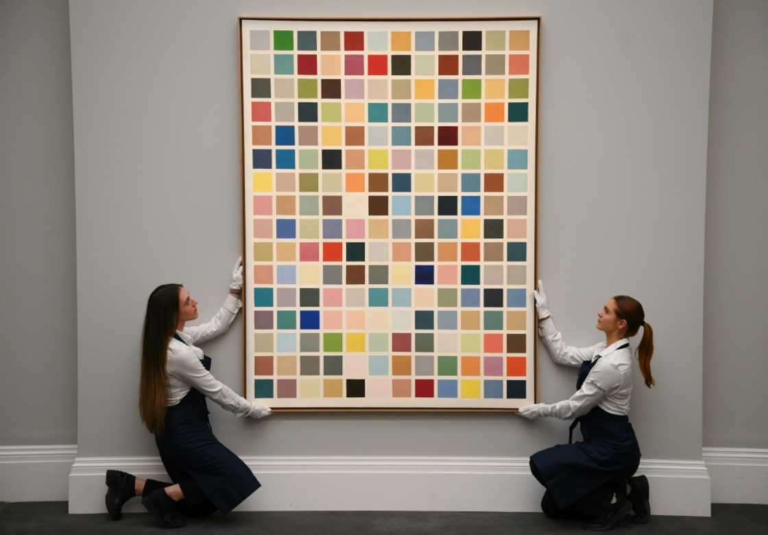 '192 Farben' by German artist Gerhard Richter is estimated to sell for more than £13-18 million during the 'Frieze Week' fair in London