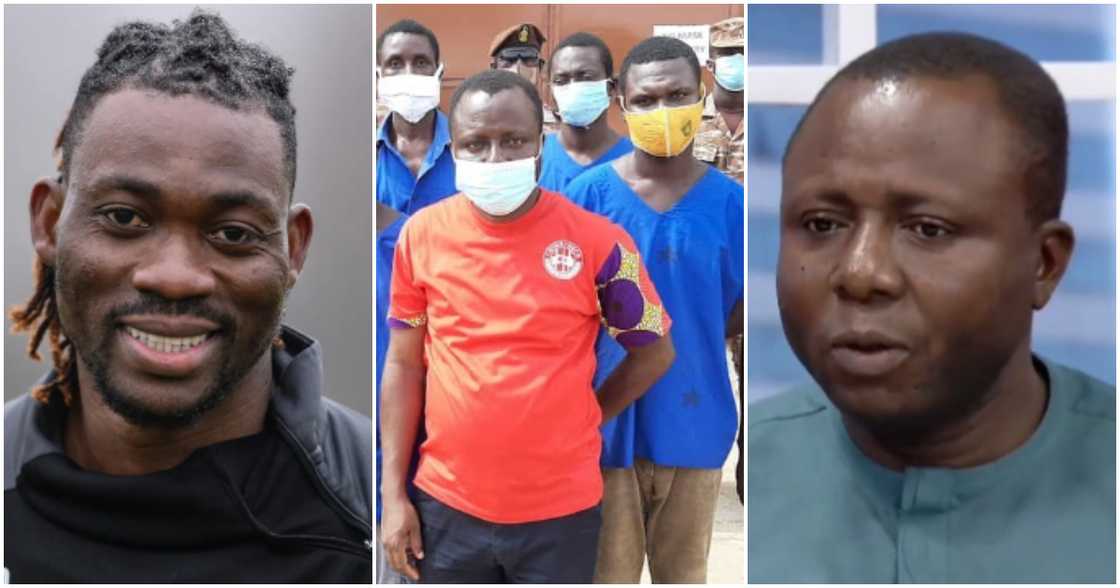 Photos of Crime Check TV boss Ibrahim Kwarteng and Christian Atsu.