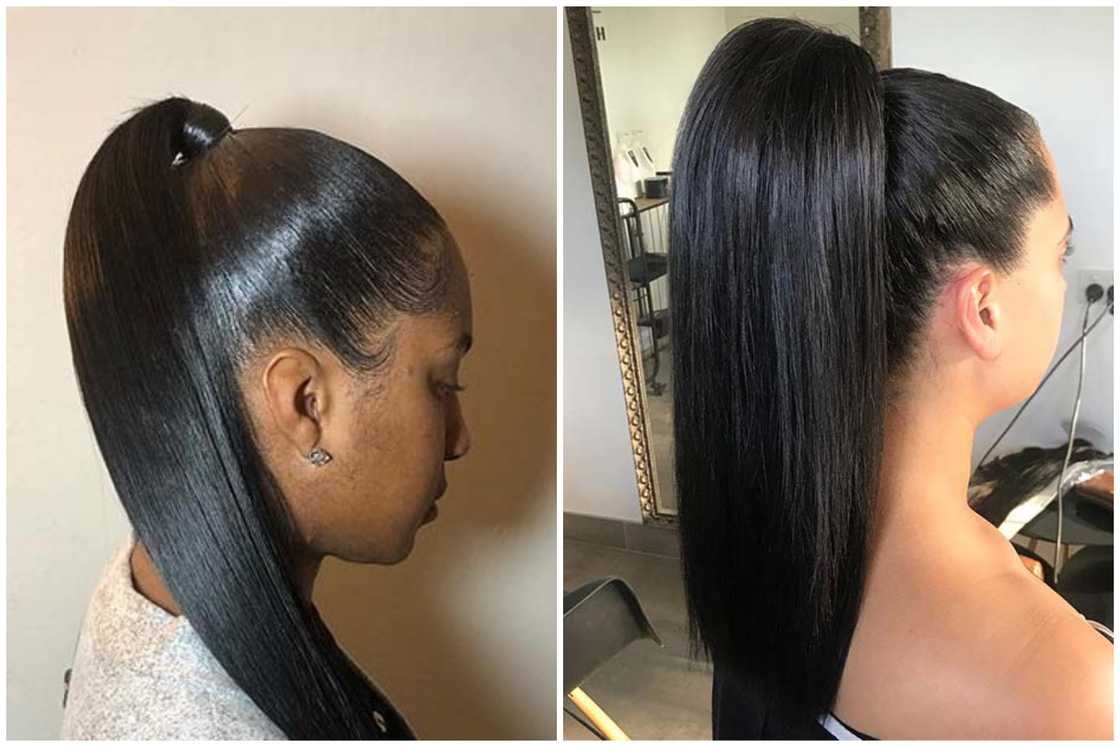 High ponytail High ponytail