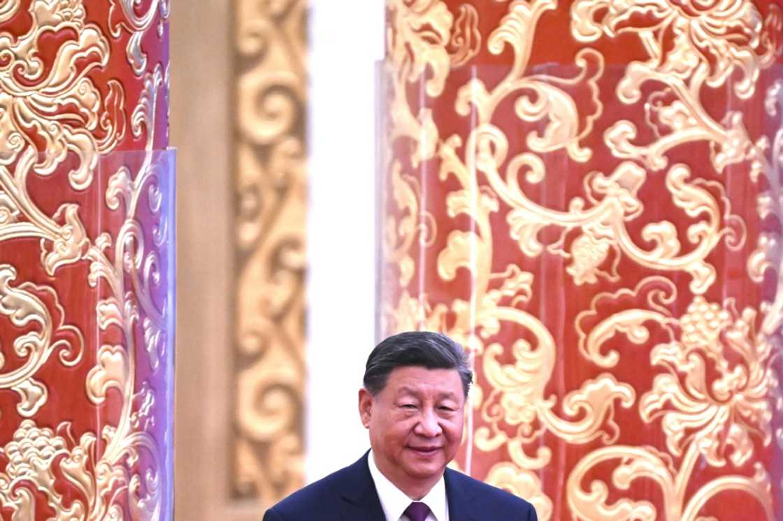 Chinese President Xi Jinping arrives for a ceremony in Beijing marking the 70th anniversary of the Five Principles of Peaceful Coexistence Chinese President Xi Jinping arrives for a ceremony in Beijing marking the 70th anniversary of the Five Principles of Peaceful Coexistence