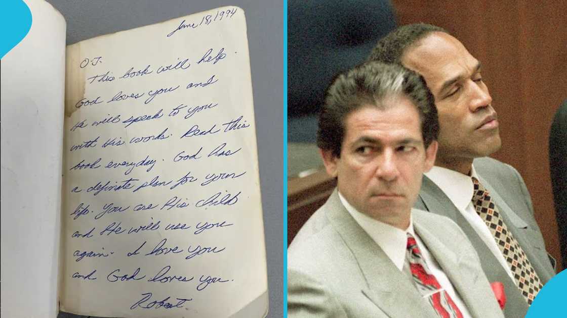 Message from Robert Kardashian Sr to OJ Simpson, OJ Simpson case, Robert Kardashian Sr, Robert Kardashian Sr's Bible Message from Robert Kardashian Sr to OJ Simpson, OJ Simpson case, Robert Kardashian Sr, Robert Kardashian Sr's Bible