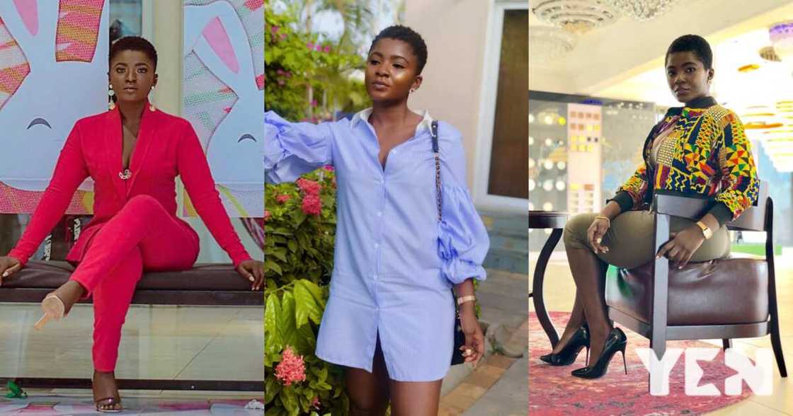 Sports girl: Ahuofe Patri dazzles in 3 photos dressed as a tennis player; fans hail her