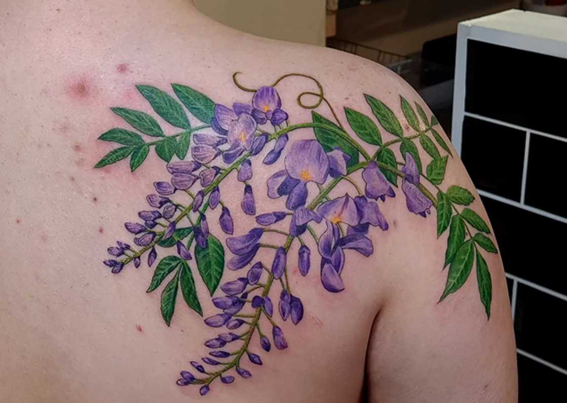Japanese wisteria flower tattoo Japanese wisteria flower tattoo