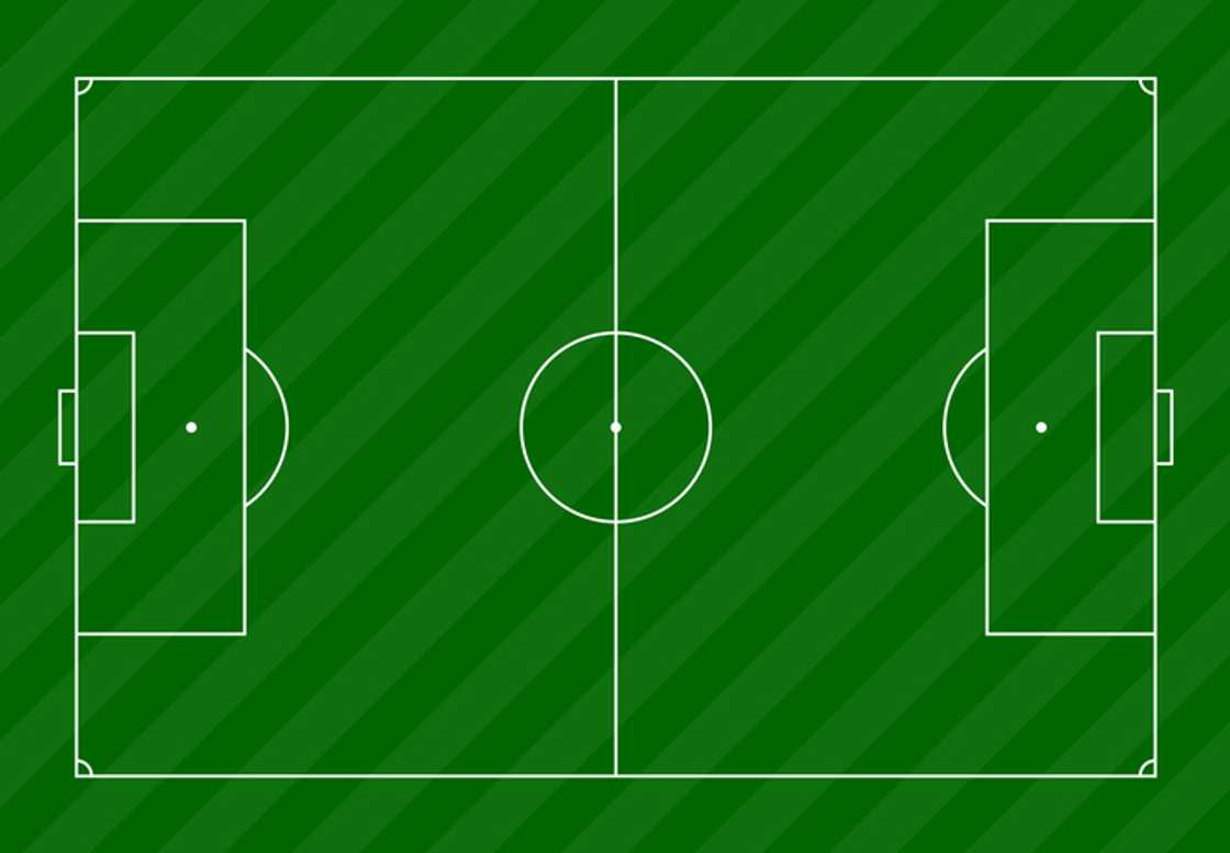 A view of a soccer field markings A view of a soccer field markings