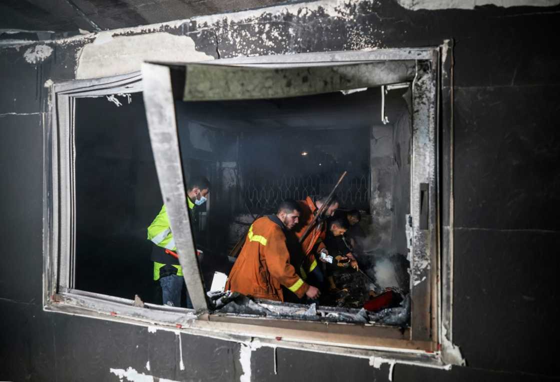 The cause of the fire was unknown, but domestic blazes are common in the impoverished Gaza Strip The cause of the fire was unknown, but domestic blazes are common in the impoverished Gaza Strip