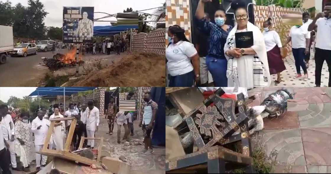 Nana Agradaa: Repented Fetish Priestess Burns Her 'Sika Gari Gods'; Video Drops Nana Agradaa: Repented Fetish Priestess Burns Her 'Sika Gari Gods'; Video Drops