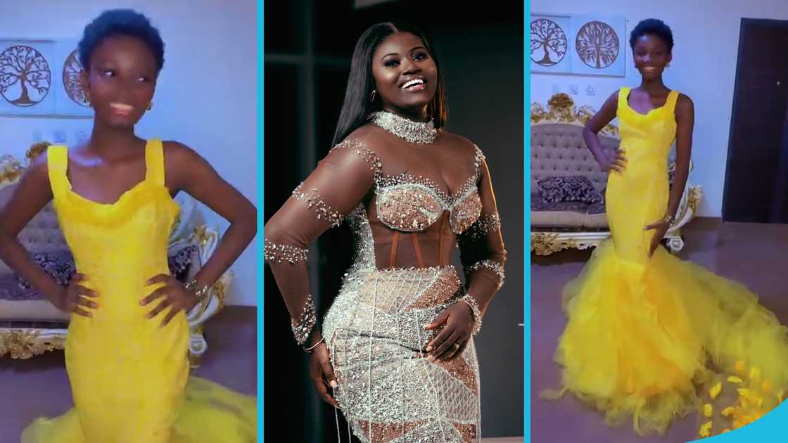 Afua Asantewaa, Afua Etruwaa, Wedding gown, Yellow wedding gown, Guinness World Record sing-a-thon, Kofi Aduonum