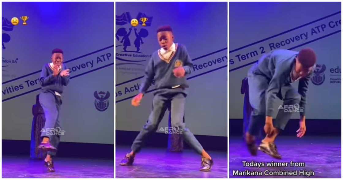 Schoolboy dances Amapiano, Marikana combined high school, boy dances on stage, Abo Mvelo by Daliwonga ft Mellow, Sleazy and MJ. Schoolboy dances Amapiano, Marikana combined high school, boy dances on stage, Abo Mvelo by Daliwonga ft Mellow, Sleazy and MJ.