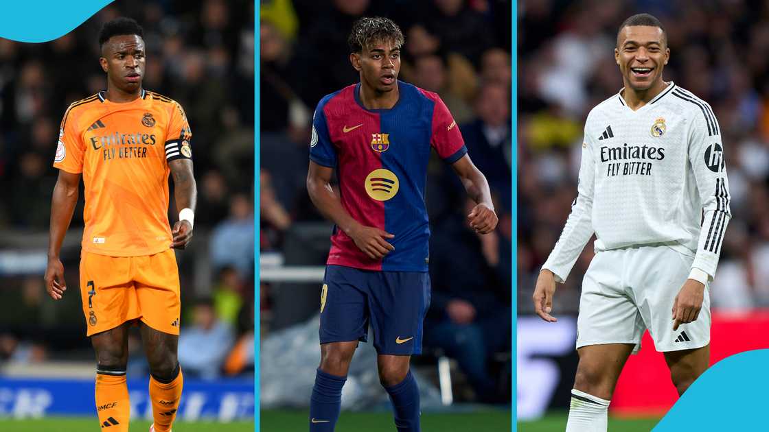 Lamine Yamal, FC Barcelona, dribbler, UEFA Champions League, Vinicius Junior, Kylian Mbappe. Lamine Yamal, FC Barcelona, dribbler, UEFA Champions League, Vinicius Junior, Kylian Mbappe.