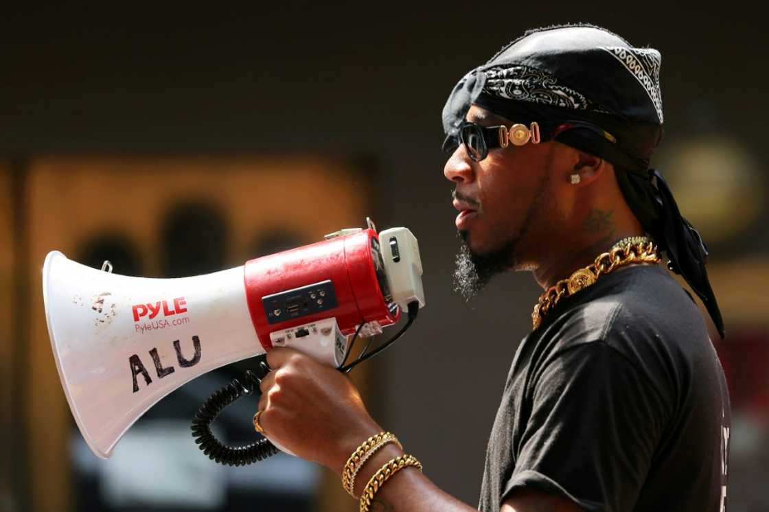 Christian Smalls, president of the Amazon Labor Union, hopes for a victory at an upstate New York Amazon warehouse at which workers are voting on whether to form a labor union Christian Smalls, president of the Amazon Labor Union, hopes for a victory at an upstate New York Amazon warehouse at which workers are voting on whether to form a labor union