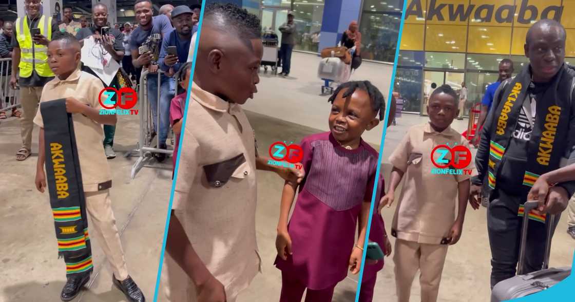 Yaw Dabo, Don Little and Phil Antwi at the airport