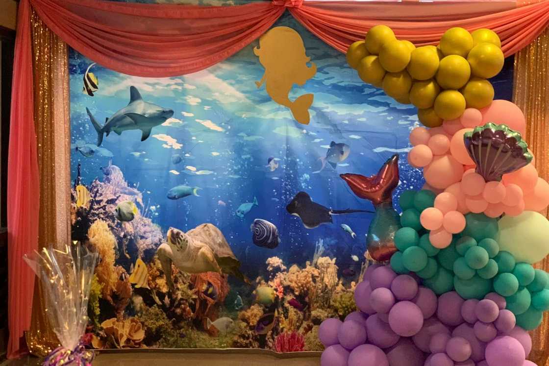 Baby girl's one-der the sea first birthday theme idea Baby girl's one-der the sea first birthday theme idea