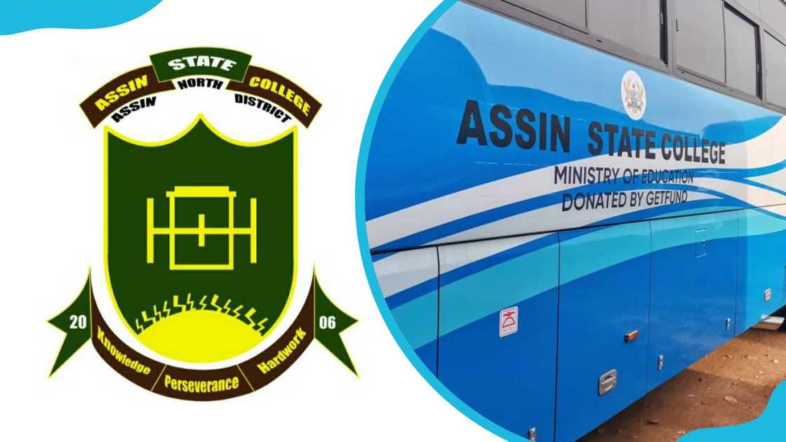 The Assin State College school logo (L) and bus (R) The Assin State College school logo (L) and bus (R)