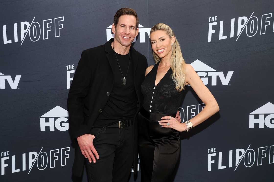 Tarek El Moussa and Heather Rae El Moussa at an event at Pacific Design Centre in West Hollywood, California.