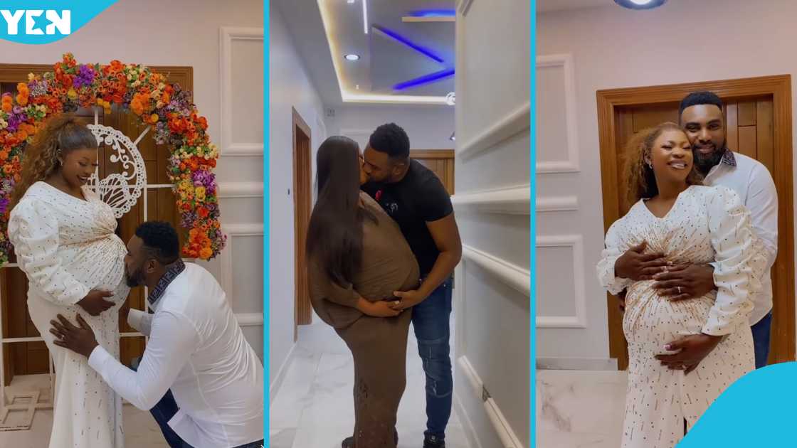 Naana Brown flaunts baby bump with her husband, Santiago